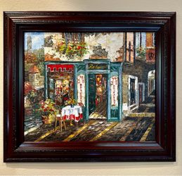 Custom Wood Framed Canvas Painting
