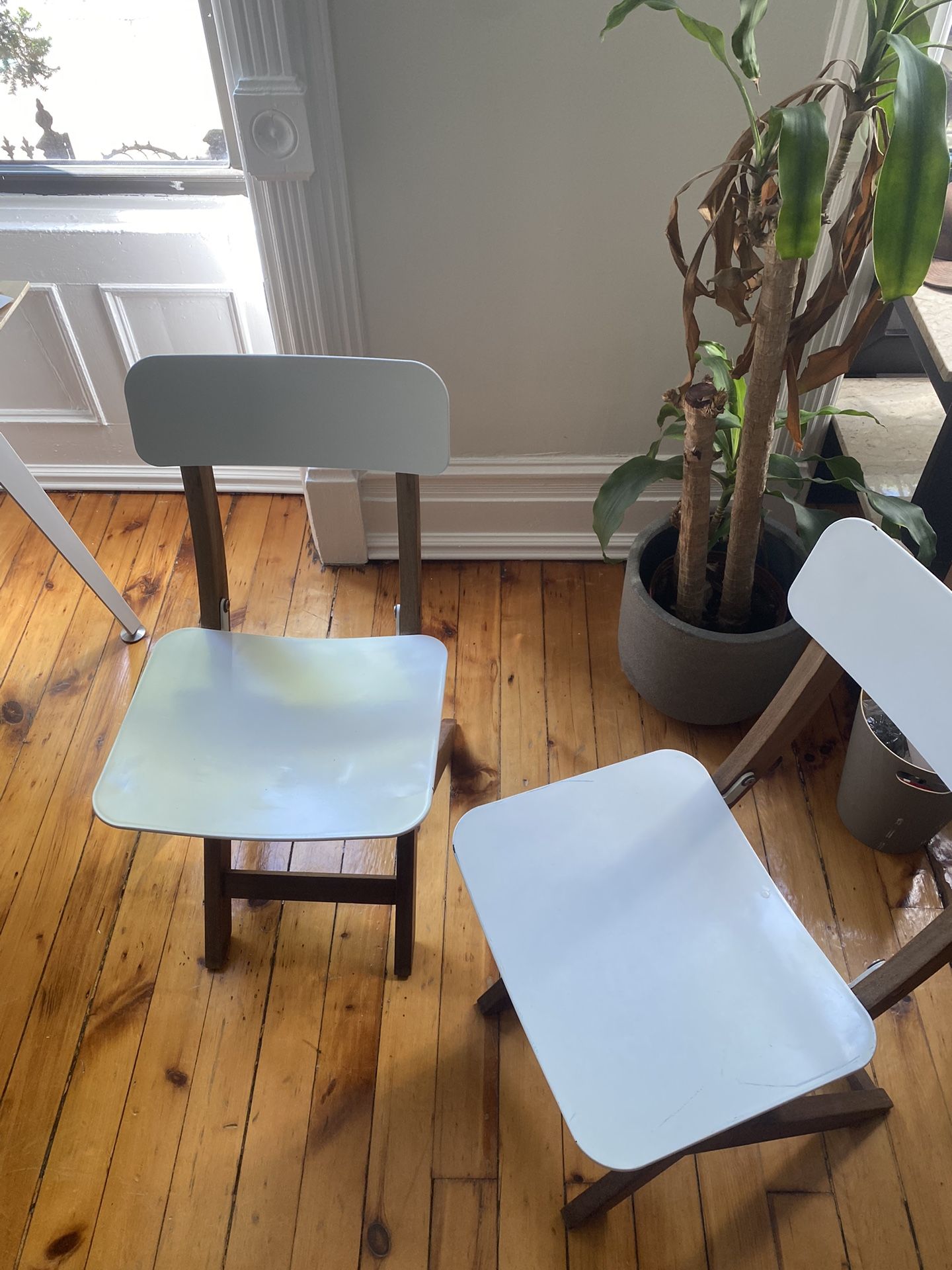 West Elm Folding Chairs (set of two)