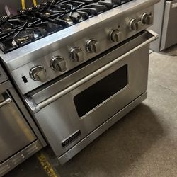 Viking six burner all gas 36”