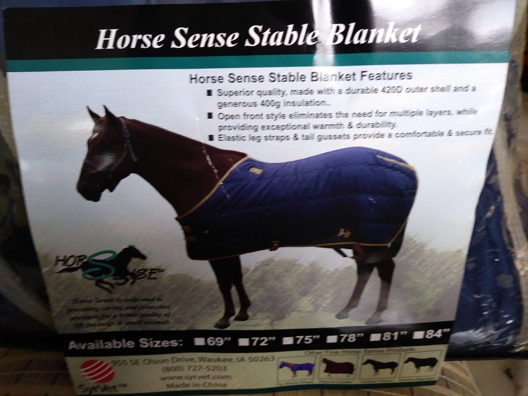 Three NEW Horse stable blankets. Keeps your beauties safe and fly-free.