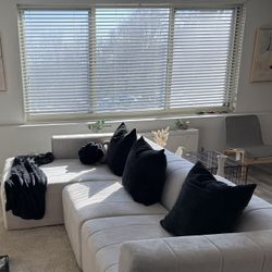 Modern Beige Modular L shaped sectional Sofa