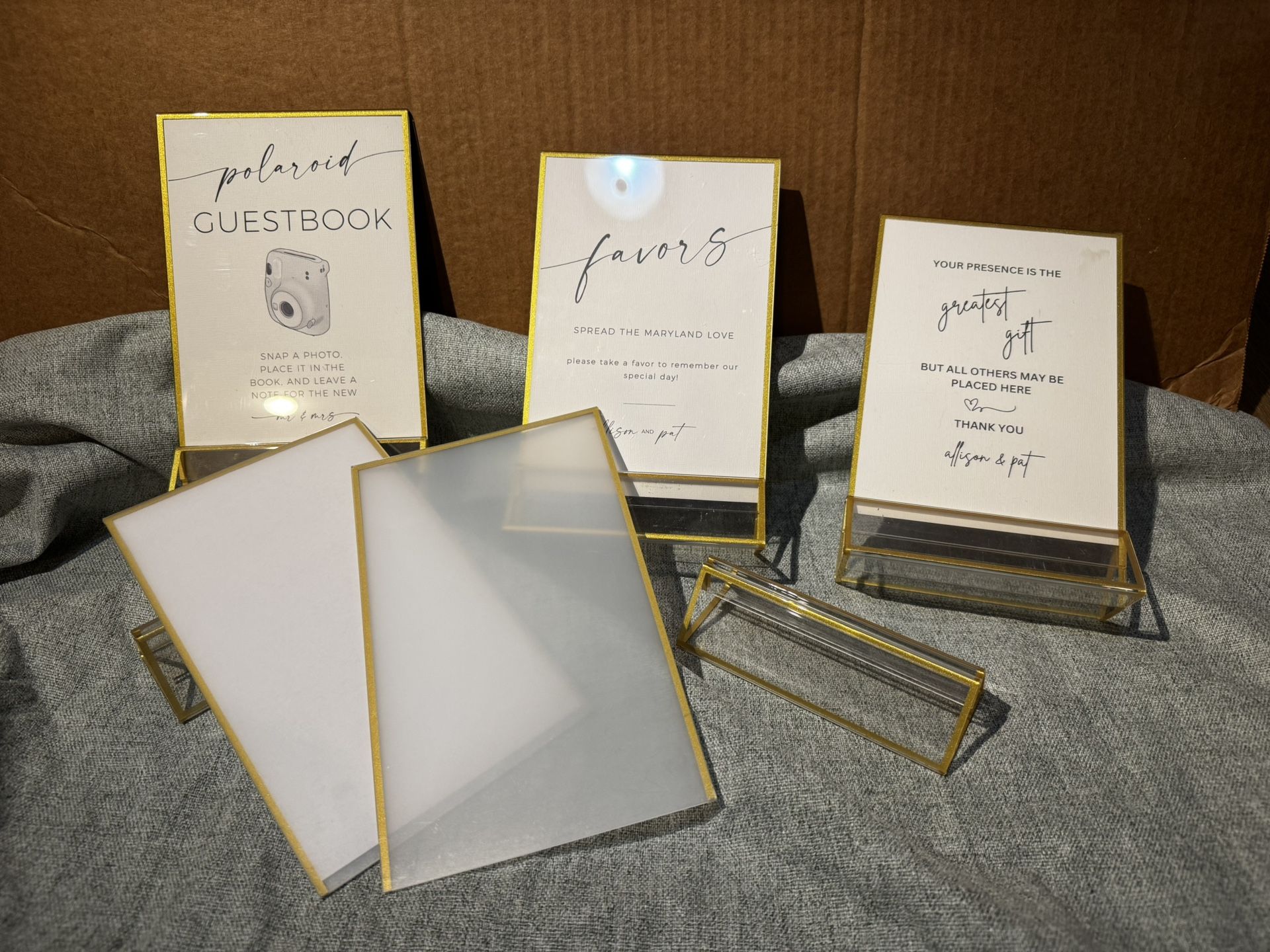 Tabletop 5x7 Acrylic Frames