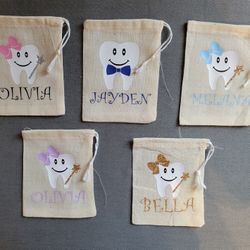 Personalized Tooth Fairy Bags