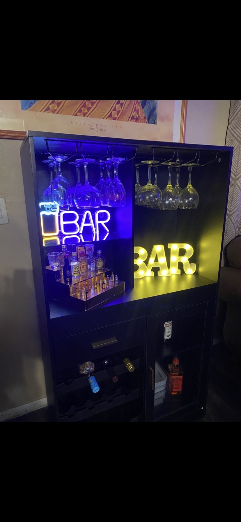 Bar Wine Rack Cabinet