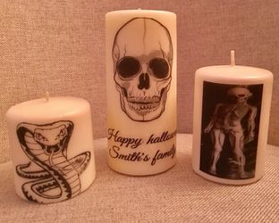 Custom made halloween candles set