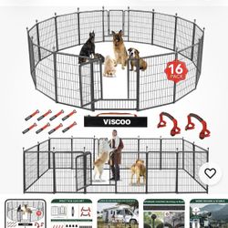 VISCOO 16 Panel Dog Playpen 40” High (New In The Box)