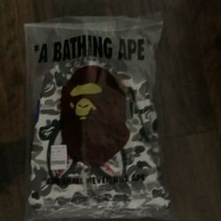 White & Black Bape Hoodie Size Small