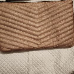 Women's Nude/Rose Gold Wristlet Clutch