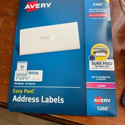 New Package Avery 5260 Labels