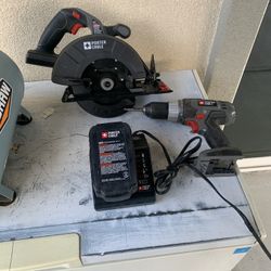 Circular Saw And Drill With Battery And Changer