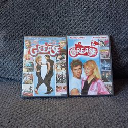 Grease 1 and 2 DVDs 