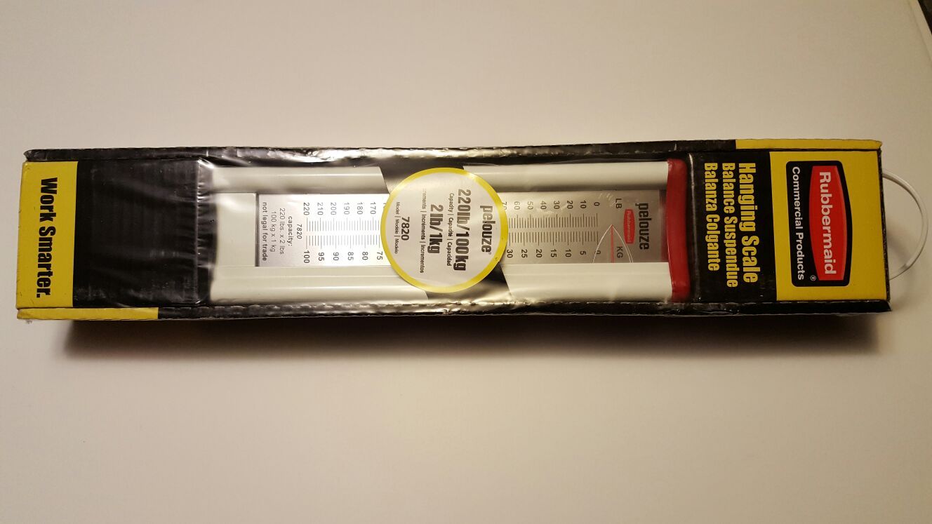 New 220 pound hanging scale