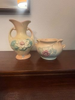 Vintage Hull  Floral Vase and Planter Set