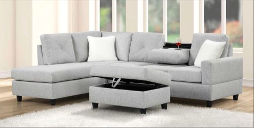 3pc Gray Sectional