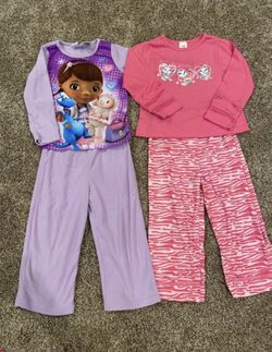Toddler Girls 4T fall pj lot