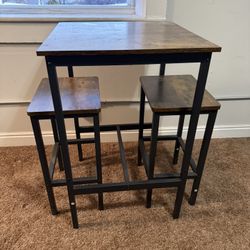 High-Top Table + 2 Stools – $80 OBO