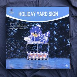 Holiday Snowman Yard Sign