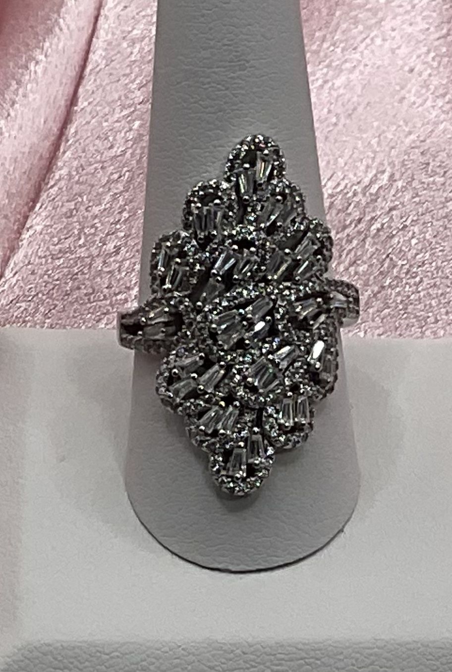 Sterling Silver & Cubic Zirconia Size 10 Ring