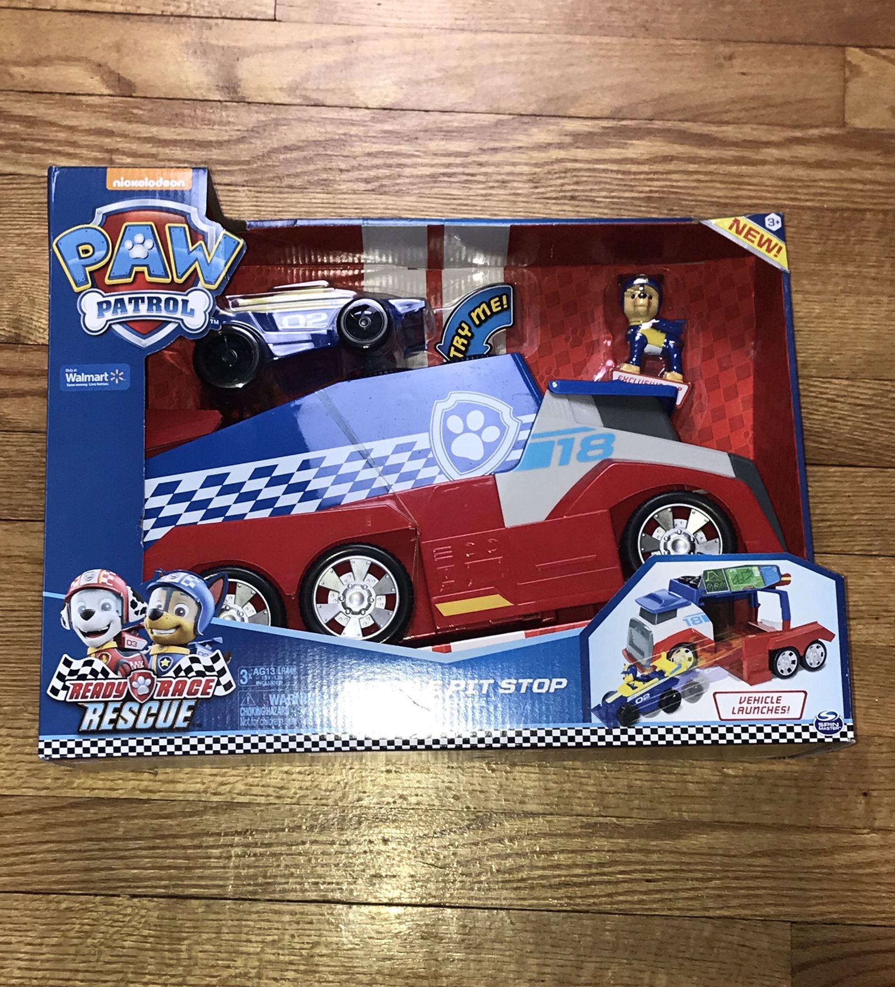PAW Patrol, Ready, Race, Rescue Mobile Pit Stop Team Vehicle with Sounds, for Kids Aged 3 and Up