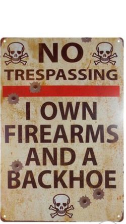 No Trespassing Metal Sign