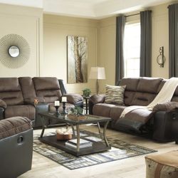 Earhart Chestnut Reclining Living Room Set

