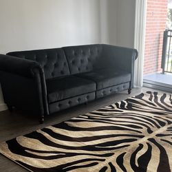 Black Tufted Couch 
