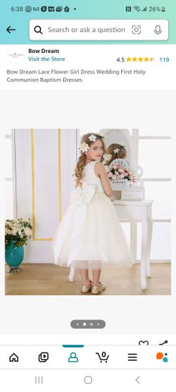 Bow dream flower girl dress deals