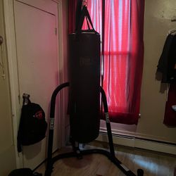 Everlast 100 lb punching bag and stand