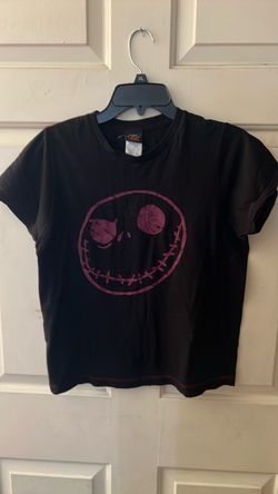 Tim Burton Jack Skellington face black top XL