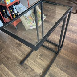 Glass Top Side Table 