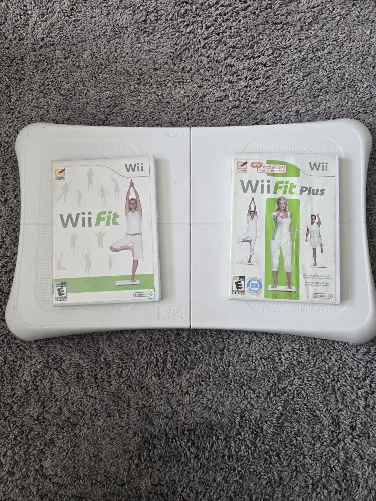Nintendo Wii Fit Balance Board Bundle with 2 Games! Wii Fit & Wii Fit Plus