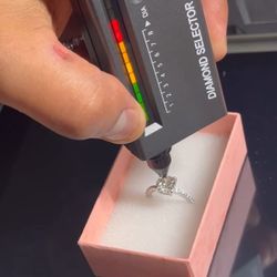 3Ct Near-White Round Moissanite Ring (Sterling Silver)