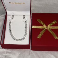 Silver Cuban Link Cz Diamonds 