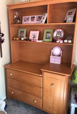 Changing table/dresser with hutch