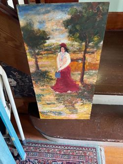 Antique painting A Gleria