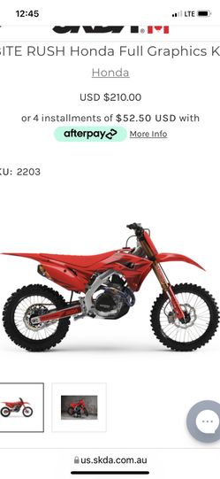 2022 SKDA bite rush Honda crf250rx/ r maybe 450?
