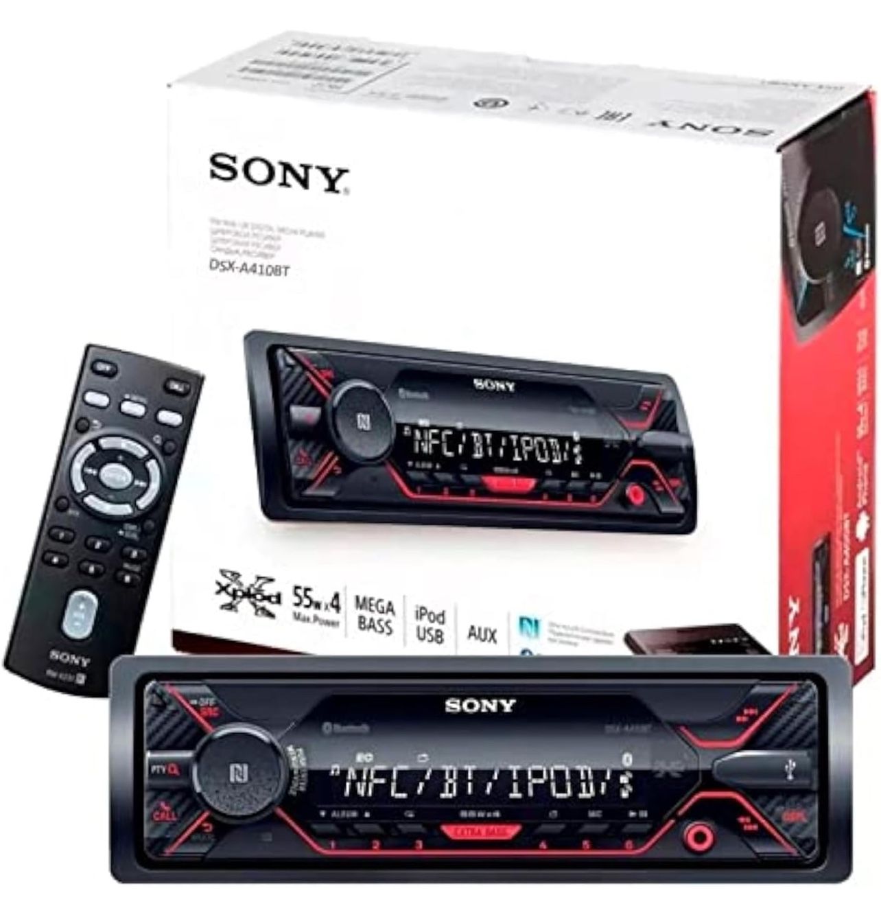 Sony DSX-A410BT Single Din Bluetooth Front USB AUX Car Stereo