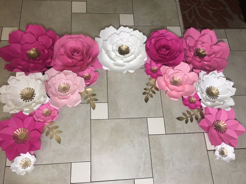 Card stock flower back drop