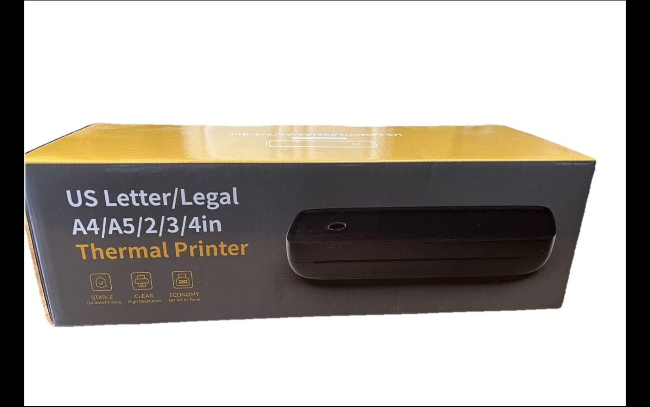 Portable Thermal Printer A80 US Letter Legal A4 A5 2 3 4 in
