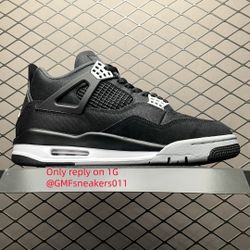 Air Jordan 4 Retro   Black Canvas