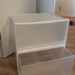 Clear Plastic Storage Drawers – 2 Drawer Organizer