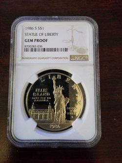 1986 S S$1 Statue Of Liberty Gem Proof