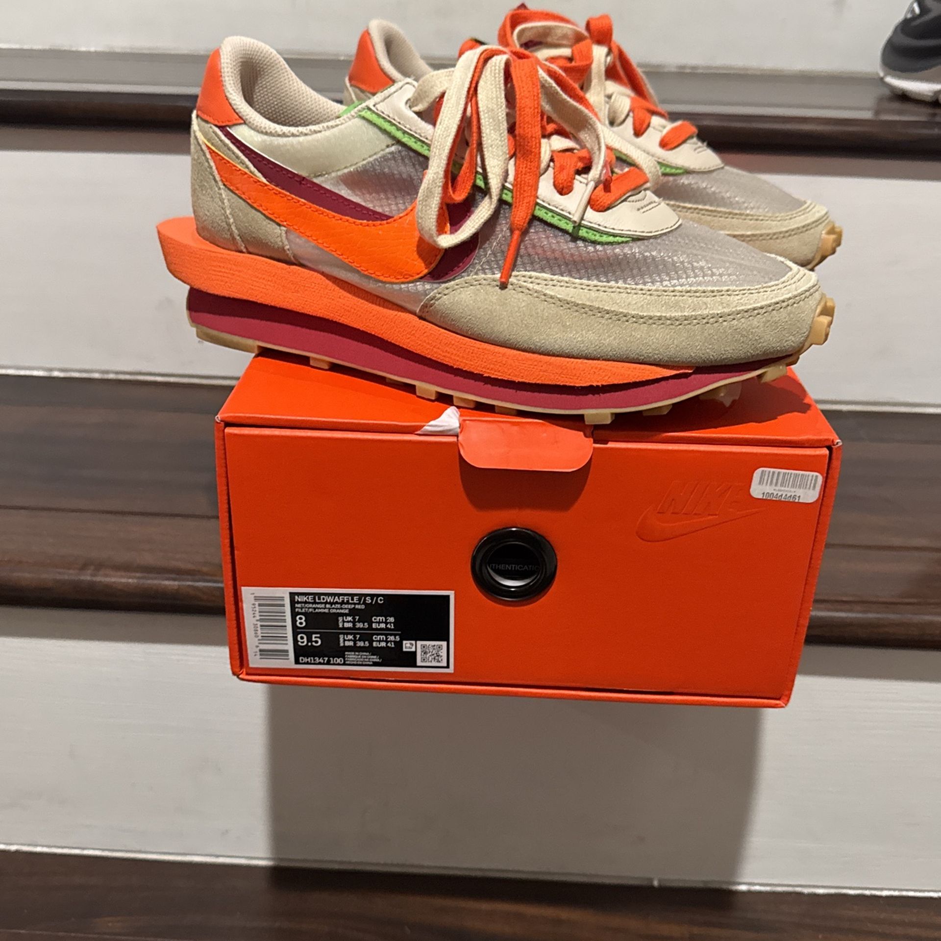 2021 sacai x Clot x LDWaffle 'Net Orange Blaze' Nike / Sneakers / LDV Waffle
