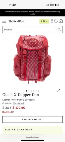 Gucci c dapper Dan back pack