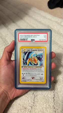2002 Light Dragonite 1st Edition Neo Destiny Holo #14 PSA 7 - LOW POP 105