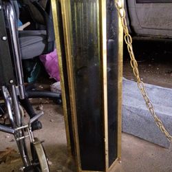 Brass With Smokey Glass Chandelier 