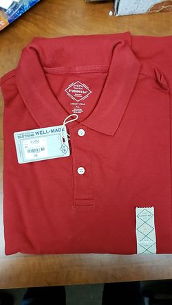 St John's Bay Polo Neck Red Shirt Size XL