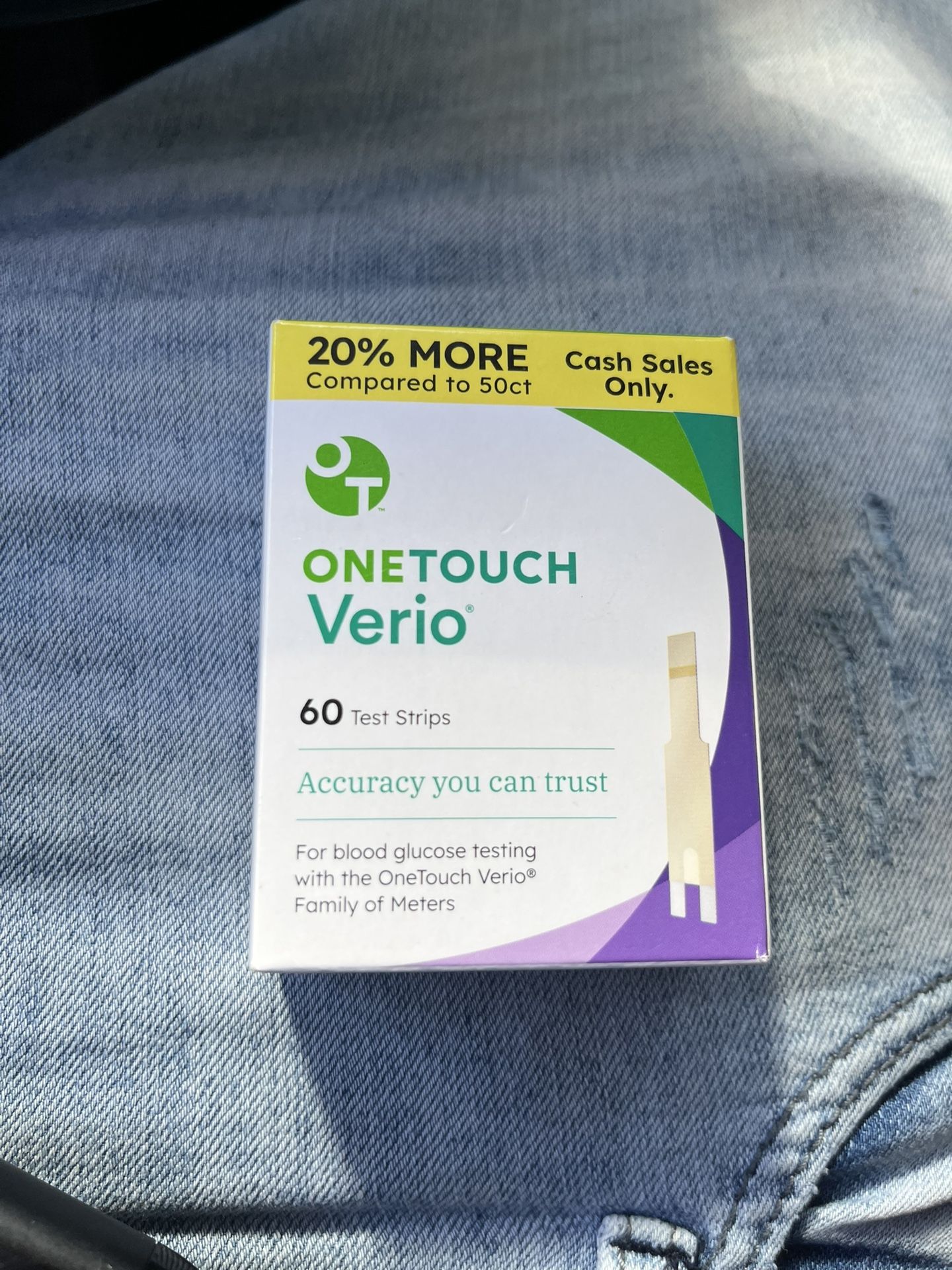OneTouch Verio Blood Glucose Test Strips (60 Count)