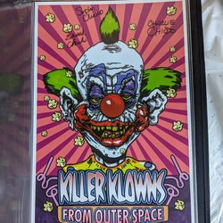 Autographed Killer Klowns from Outer Space Print Poster Sideshow Mondo Shorty