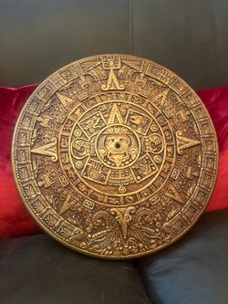 Aztec Sun Stone Calendar Decorative Plaque